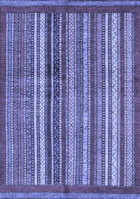 Abstract Blue Modern Rug, abs3455blu