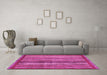 Machine Washable Abstract Pink Modern Rug in a Living Room, wshabs3455pnk