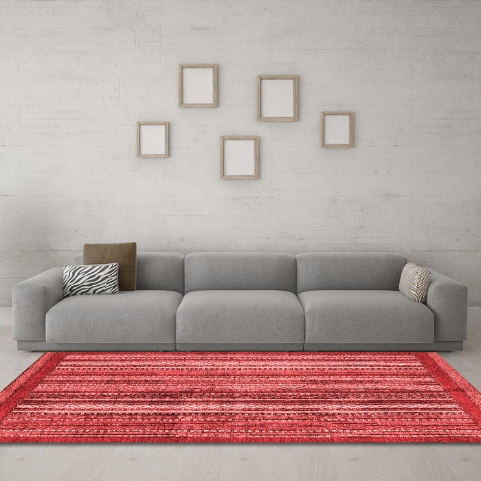 Modern Red Washable Rugs