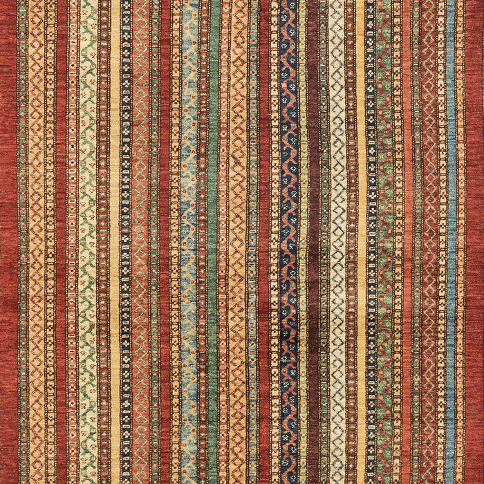 Machine Washable Abstract Tomato Red Rug, wshabs3455