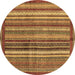 Round Machine Washable Abstract Brown Modern Rug, wshabs3455brn