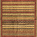 Square Abstract Brown Modern Rug, abs3455brn