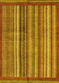 Abstract Yellow Modern Rug, abs3455yw