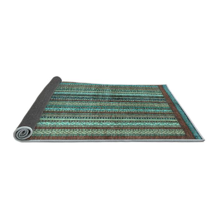 Sideview of Abstract Light Blue Modern Rug, abs3455lblu