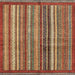 Square Abstract Red Modern Rug, abs3455