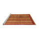 Sideview of Machine Washable Abstract Orange Modern Area Rugs, wshabs3455org