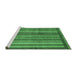 Sideview of Machine Washable Abstract Emerald Green Modern Area Rugs, wshabs3455emgrn