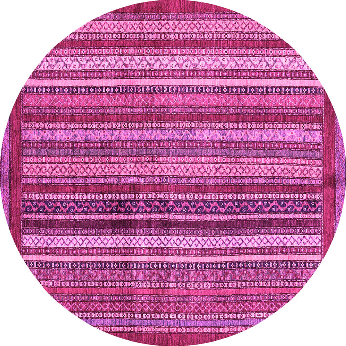 Round Abstract Pink Modern Rug, abs3455pnk
