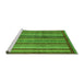 Sideview of Machine Washable Abstract Green Modern Area Rugs, wshabs3455grn