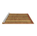 Sideview of Machine Washable Abstract Brown Modern Rug, wshabs3456brn