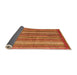Sideview of Abstract Orange Modern Rug, abs3456org