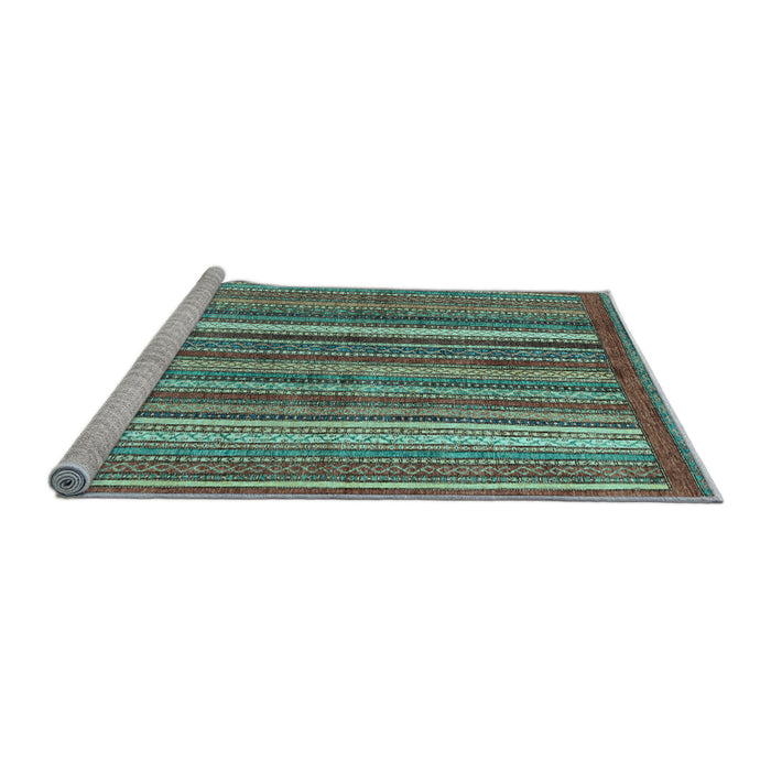 Sideview of Machine Washable Abstract Light Blue Modern Rug, wshabs3456lblu