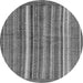 Round Machine Washable Abstract Gray Modern Rug, wshabs3456gry