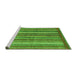 Sideview of Machine Washable Abstract Green Modern Area Rugs, wshabs3456grn