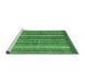 Sideview of Machine Washable Abstract Emerald Green Modern Area Rugs, wshabs3456emgrn