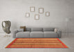 Machine Washable Abstract Orange Modern Area Rugs in a Living Room, wshabs3456org