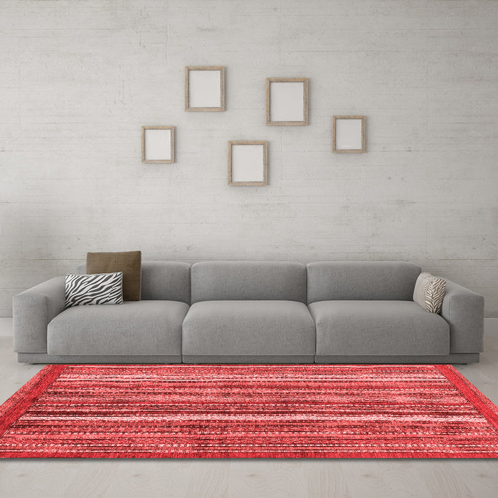 Modern Red Washable Rugs