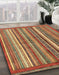 Machine Washable Abstract Tomato Red Rug in a Family Room, wshabs3456