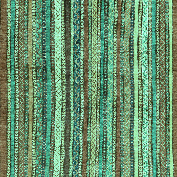 Machine Washable Abstract Turquoise Modern Area Rugs, wshabs3456turq