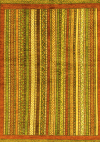 Abstract Yellow Modern Rug, abs3456yw