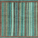 Square Abstract Light Blue Modern Rug, abs3456lblu