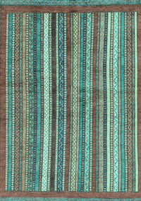 Abstract Light Blue Modern Rug, abs3456lblu