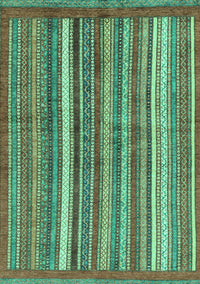 Abstract Turquoise Modern Rug, abs3456turq