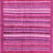 Square Machine Washable Abstract Pink Modern Rug, wshabs3456pnk