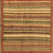 Square Abstract Brown Modern Rug, abs3456brn