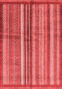 Abstract Red Modern Rug, abs3457red