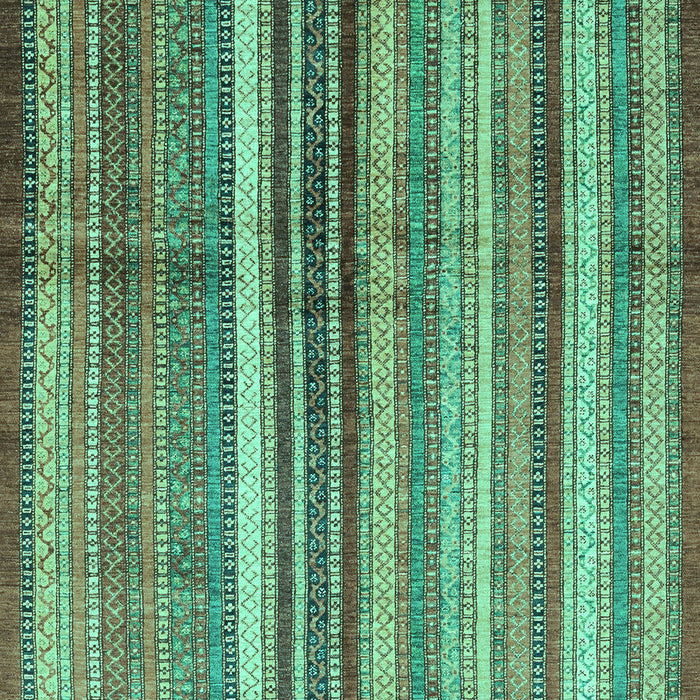 Machine Washable Abstract Turquoise Modern Area Rugs, wshabs3457turq