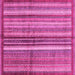 Square Machine Washable Abstract Pink Modern Rug, wshabs3457pnk