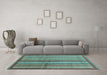 Machine Washable Abstract Light Blue Modern Rug in a Living Room, wshabs3457lblu