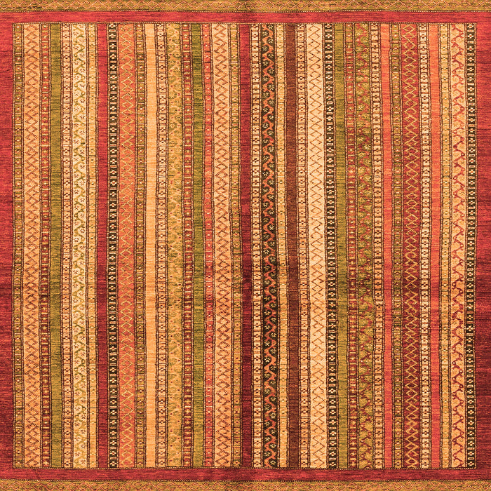 Square Abstract Orange Modern Rug, abs3457org