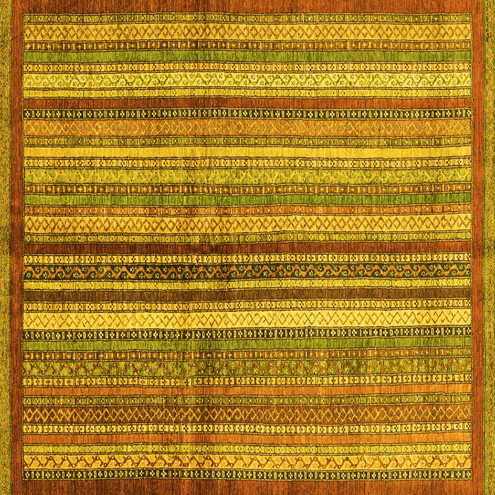 Square Abstract Yellow Modern Rug, abs3457yw