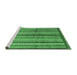 Sideview of Machine Washable Abstract Emerald Green Modern Area Rugs, wshabs3457emgrn