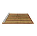 Sideview of Machine Washable Abstract Brown Modern Rug, wshabs3457brn