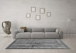 Machine Washable Abstract Gray Modern Rug in a Living Room,, wshabs3457gry