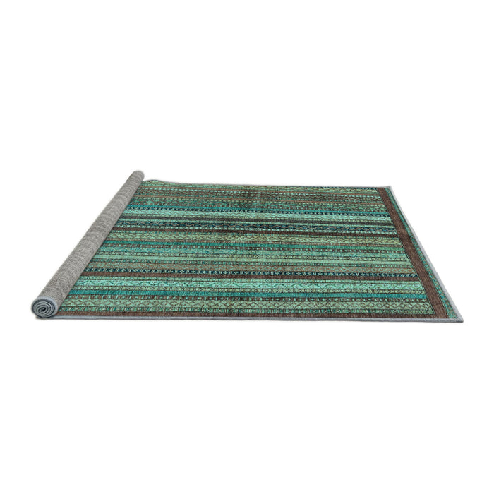 Sideview of Machine Washable Abstract Light Blue Modern Rug, wshabs3457lblu