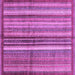 Square Machine Washable Abstract Purple Modern Area Rugs, wshabs3457pur