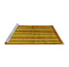 Sideview of Machine Washable Abstract Yellow Modern Rug, wshabs3457yw