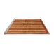 Sideview of Machine Washable Abstract Orange Modern Area Rugs, wshabs3457org