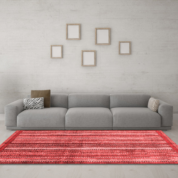 Modern Red Washable Rugs