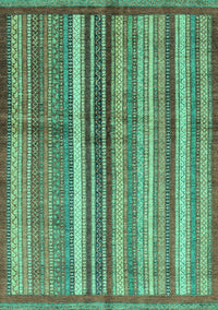 Abstract Turquoise Modern Rug, abs3457turq