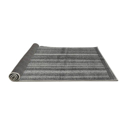 Sideview of Abstract Gray Modern Rug, abs3457gry