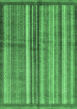 Abstract Emerald Green Modern Rug, abs3457emgrn