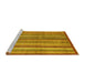 Sideview of Machine Washable Abstract Yellow Modern Rug, wshabs3458yw