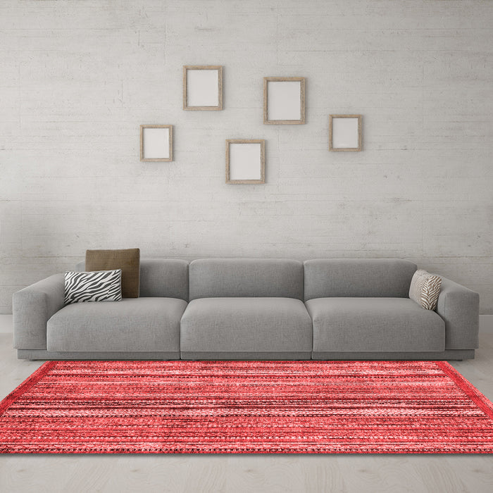 Modern Red Washable Rugs