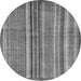 Round Machine Washable Abstract Gray Modern Rug, wshabs3458gry