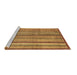 Sideview of Machine Washable Abstract Brown Modern Rug, wshabs3458brn